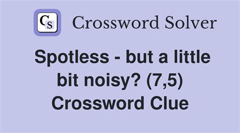 spotless meaning|spotless crossword clue.